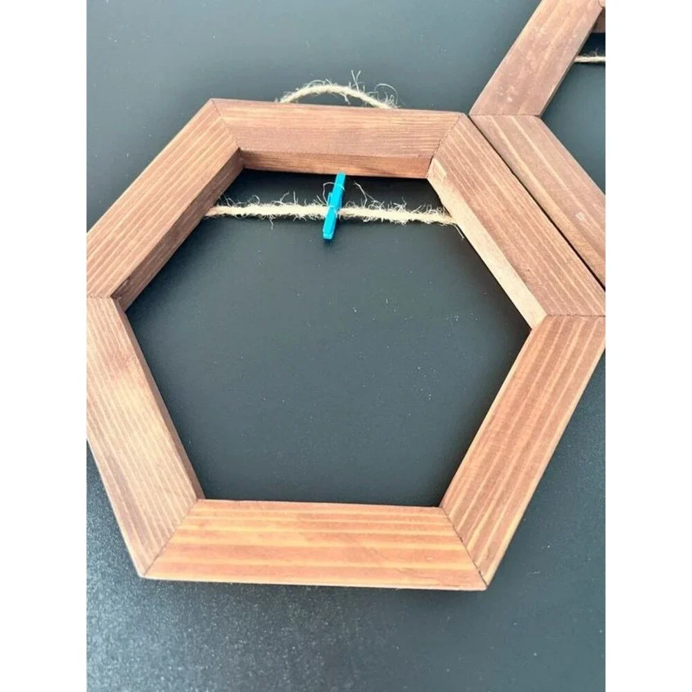 Hexagon photo frames - set of 2